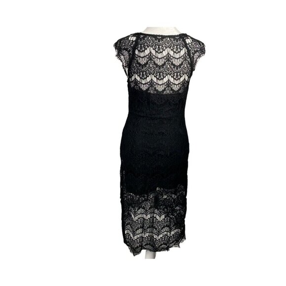 INTIMATELY Free People Women Peekaboo Dress Size XS Black Cap Sleeve Crocheted - Picture 3 of 13